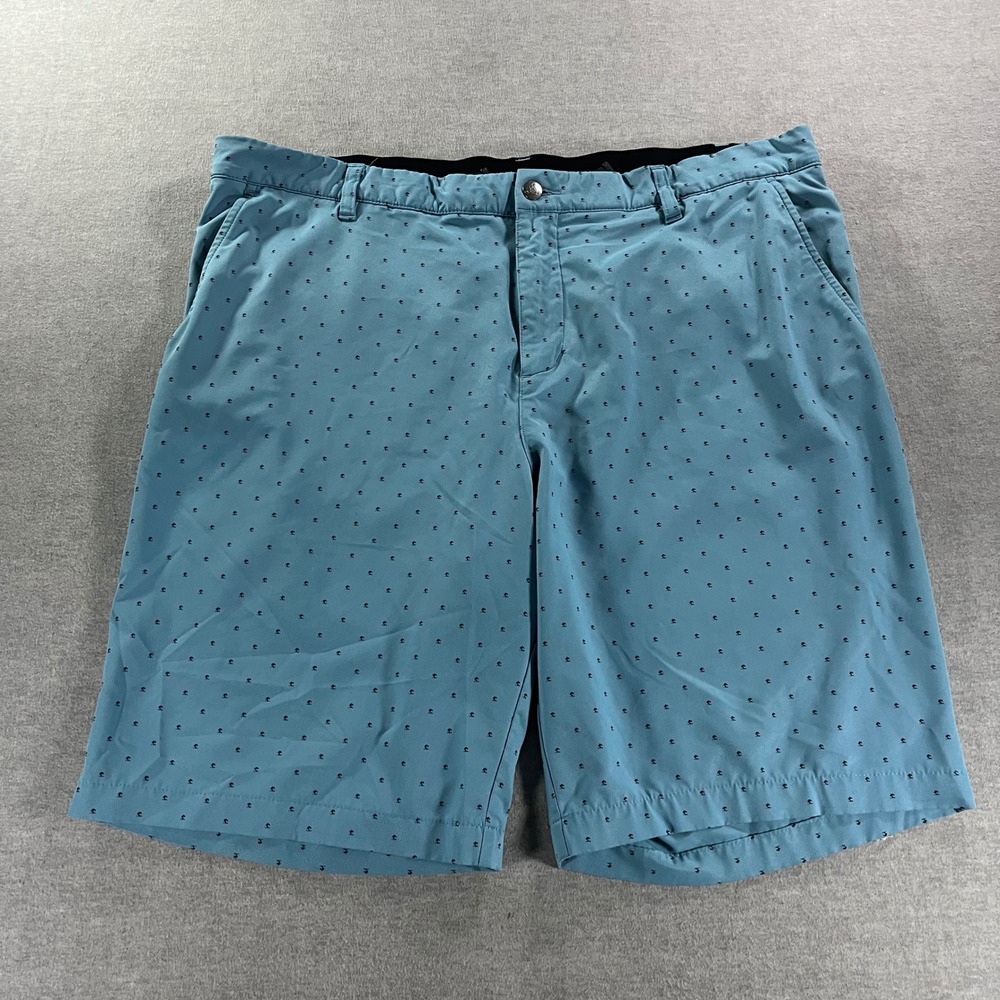 Adidas Primegreen Mens Golf Shorts Blue Palm Tree Print Size 38 Performance